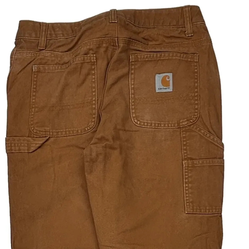 Age 14 Carhartt Carpenter Pants - Largew 31L Brown Cotton - Image 8
