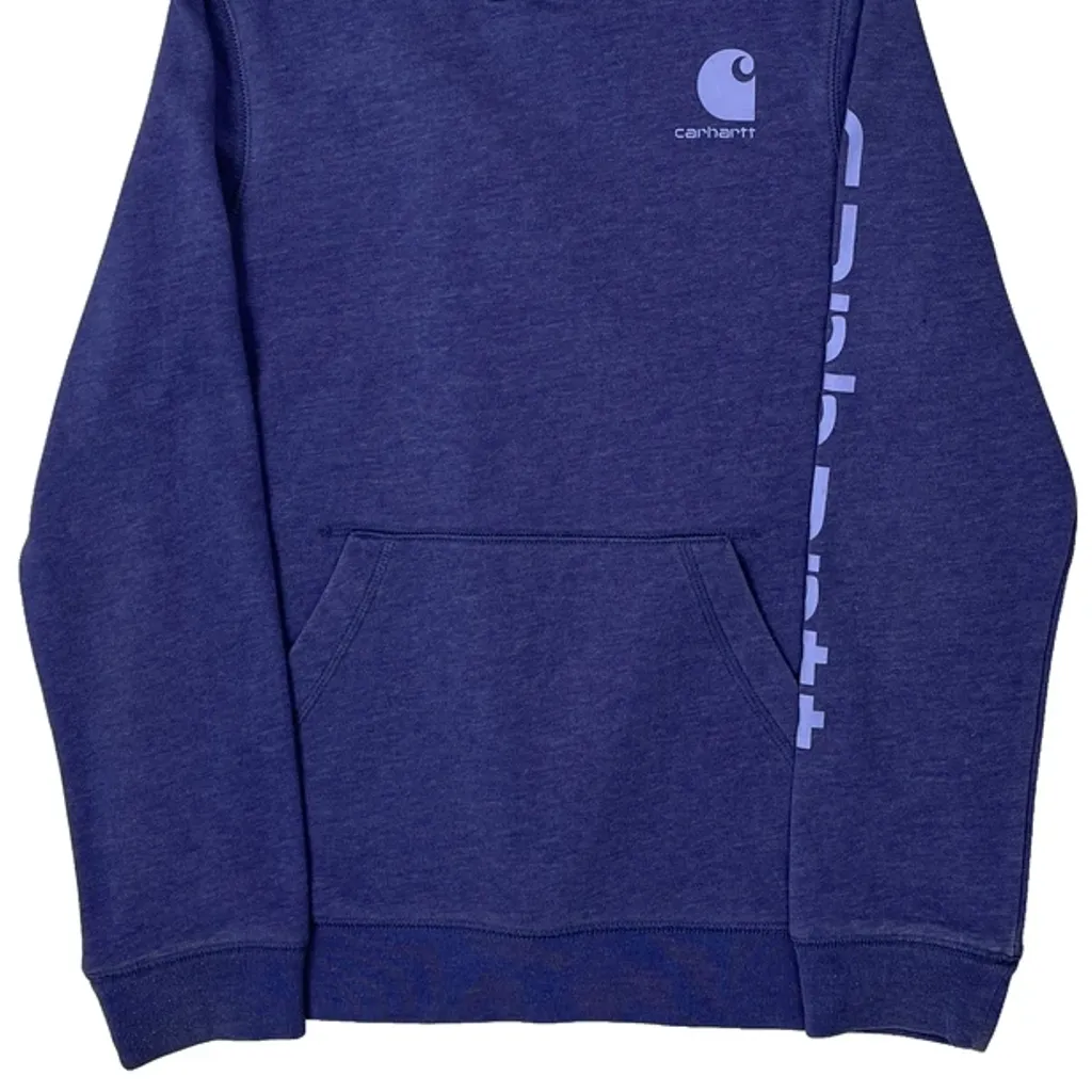 Age 14 Carhartt Hoodie - XL Blue Cotton - Image 4