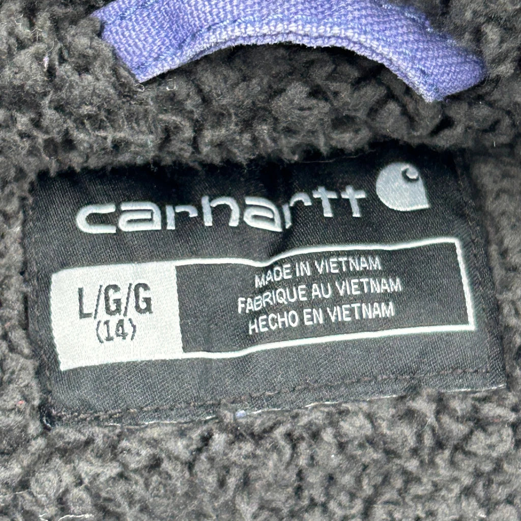 Age 14 Carhartt Jacket - Large Blue Cotton - Image 3