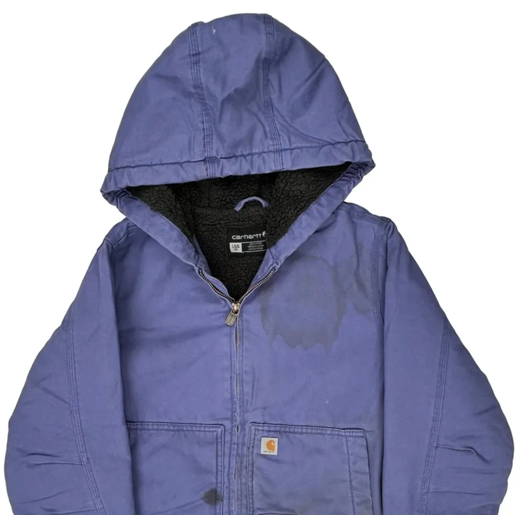 Age 14 Carhartt Jacket - Large Blue Cotton - Image 4