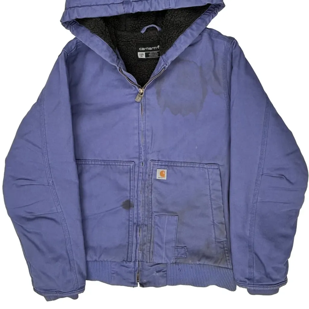 Age 14 Carhartt Jacket - Large Blue Cotton - Image 5