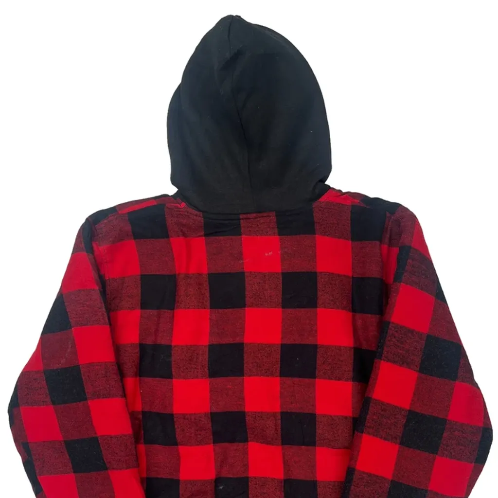 Age 14 Dickies Checked Jacket - Large Red Cotton - Image 6
