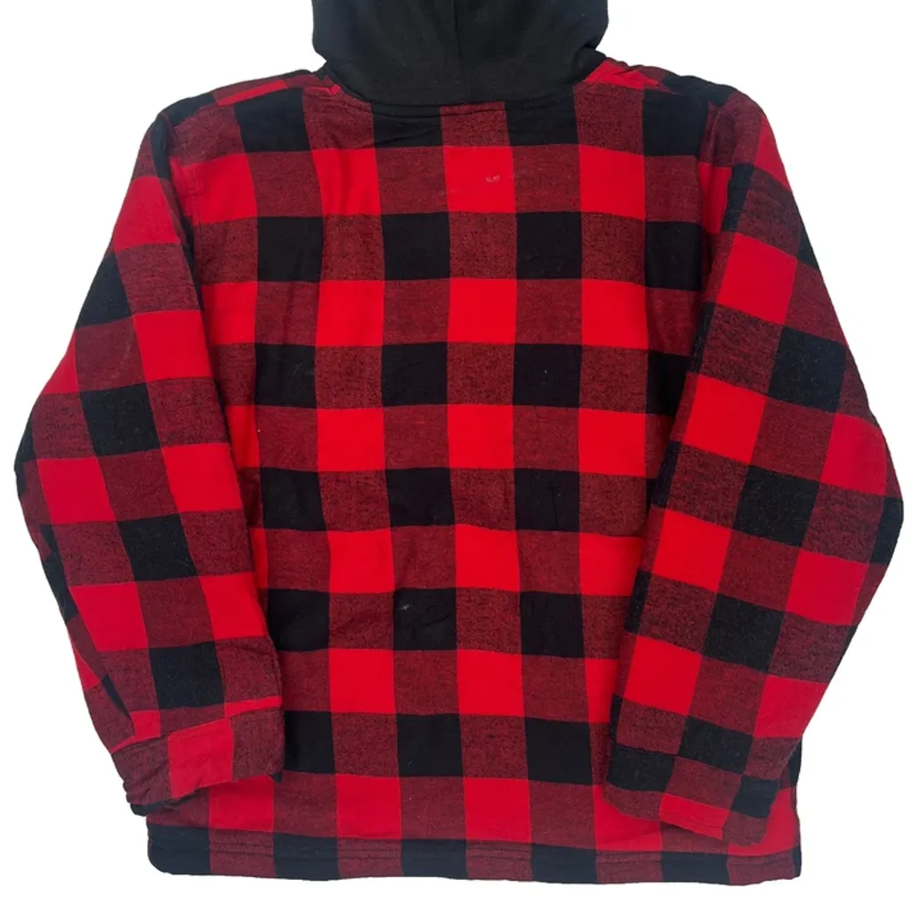 Age 14 Dickies Checked Jacket - Large Red Cotton - Image 7