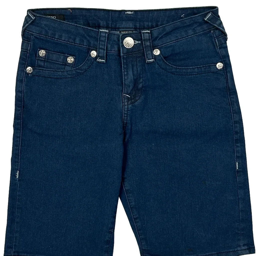 Age 14 Yo True Religion Denim Shorts - 28W 10L Blue Denim - Image 9