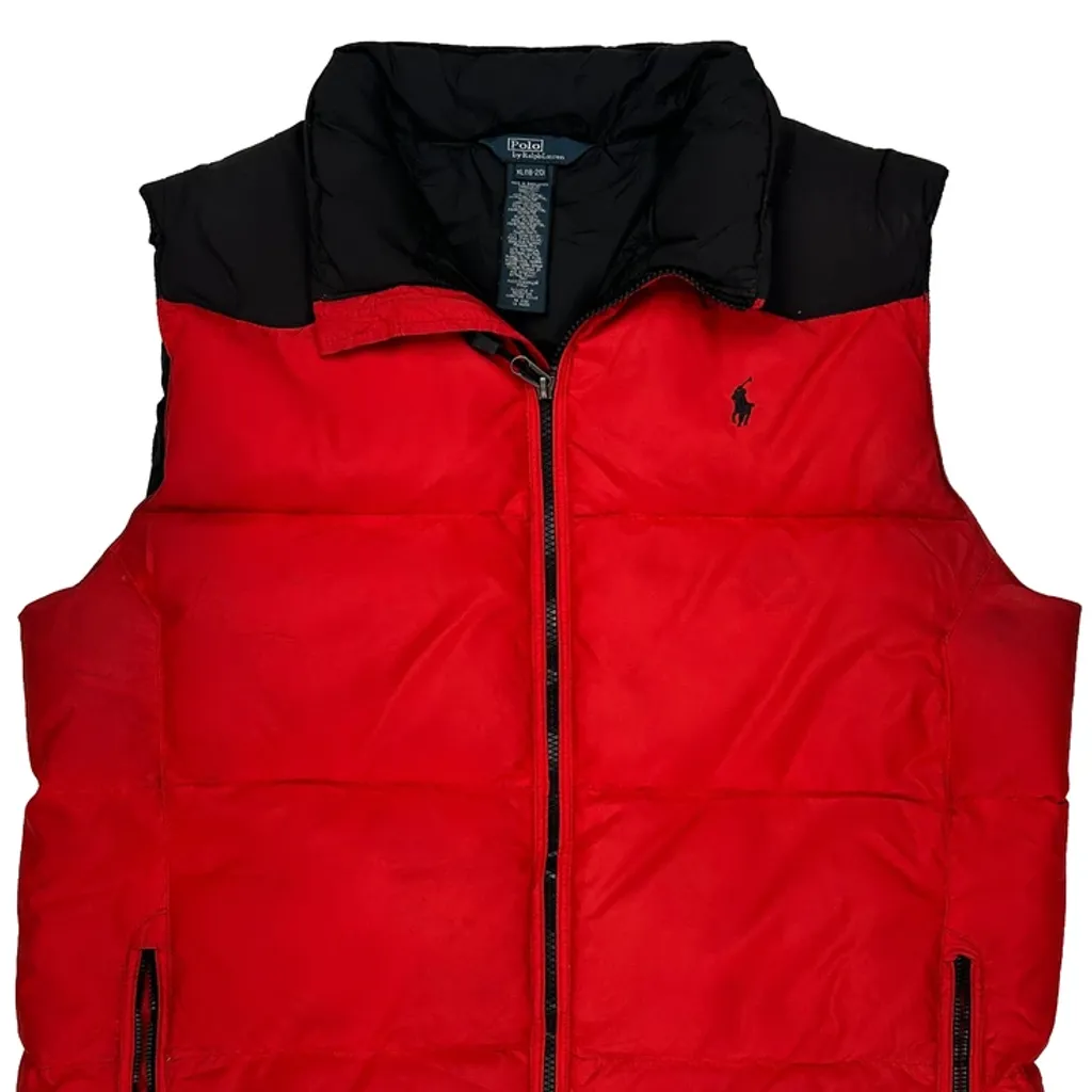 Age 18-20 Polo By Ralph Lauren Vest - XL Red Polyester - Image 5