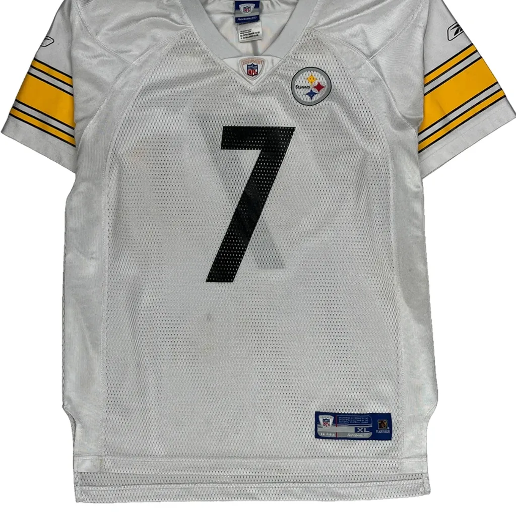 Age 18-20 Reebok Pittsburgh Steelers Jersey - XL White Polyester - Image 4