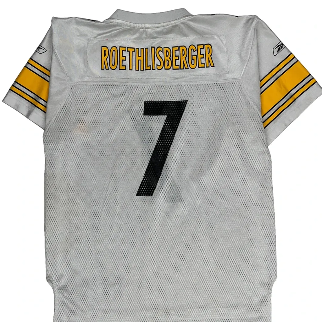 Age 18-20 Reebok Pittsburgh Steelers Jersey - XL White Polyester - Image 6
