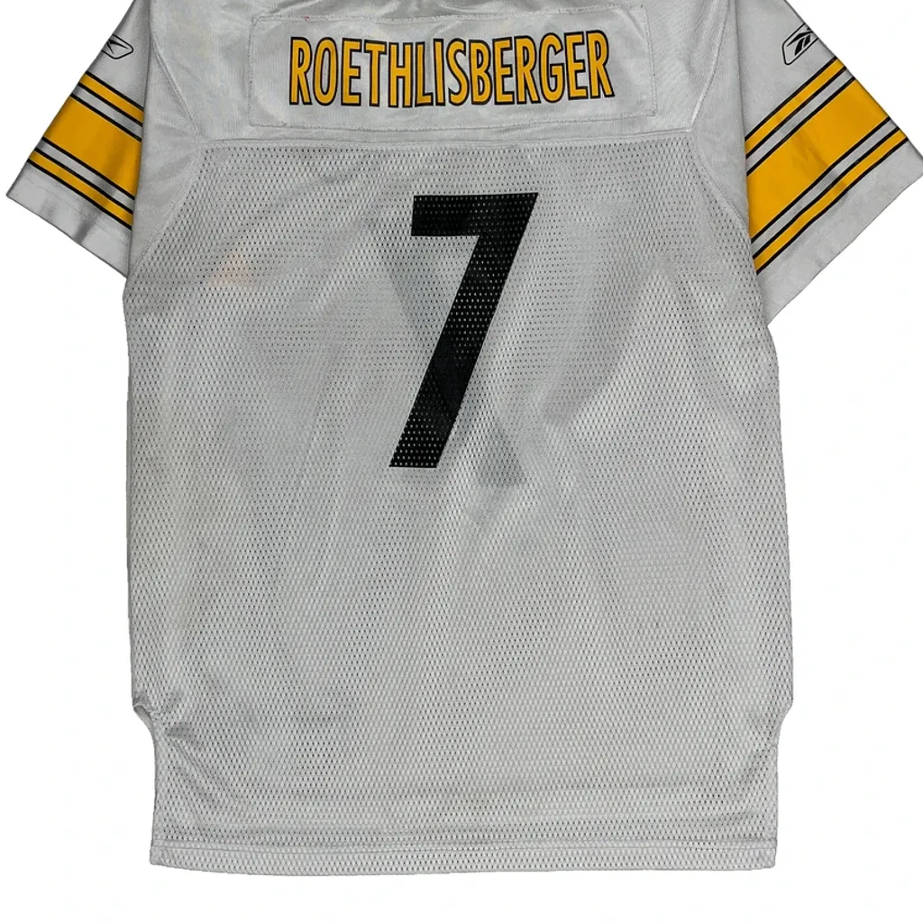 Age 18-20 Reebok Pittsburgh Steelers Jersey - XL White Polyester - Image 7