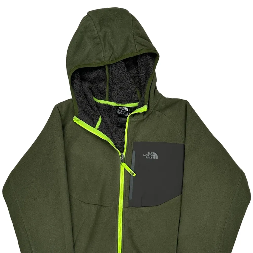 Age 18-20 The North Face Fleece Jacket - XL Green Polyester - Image 5