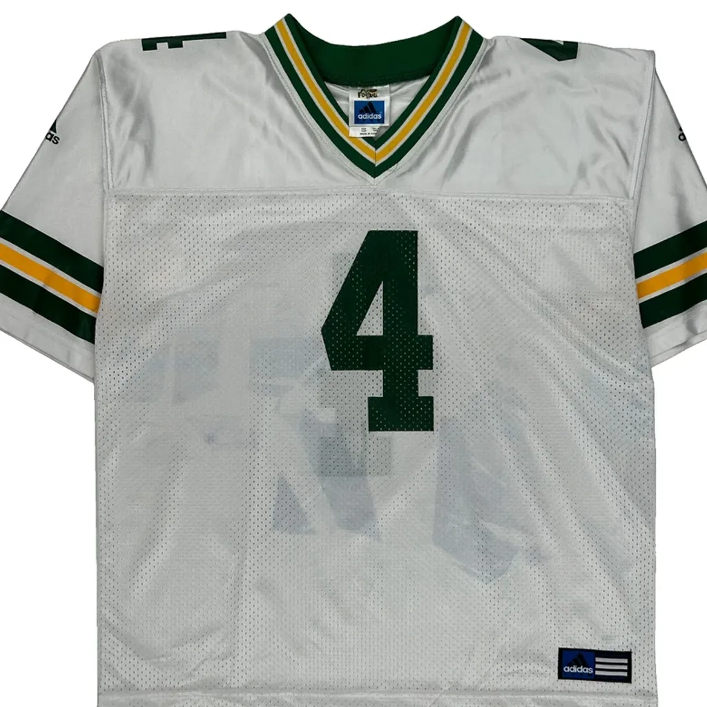 Age 18 Green Bay Packers Adidas Football Football Jersey - Large Yellow Polyester - Image 4