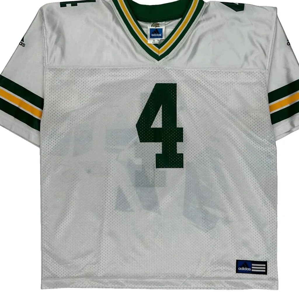 Age 18 Green Bay Packers Adidas Football Football Jersey - Large Yellow Polyester - Image 5