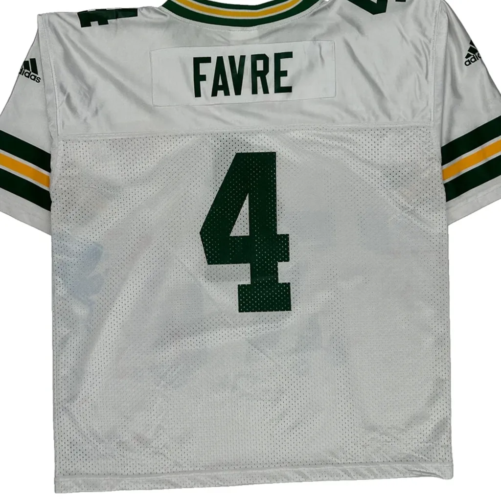 Age 18 Green Bay Packers Adidas Football Football Jersey - Large Yellow Polyester - Image 6