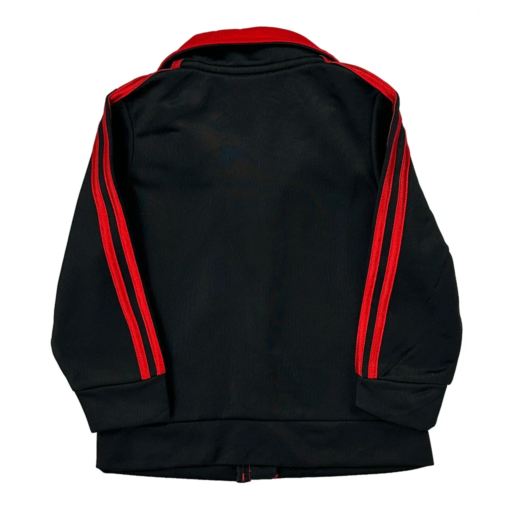 Age 18 Months Adidas Striped Track Jacket - 2XS Black Polyester - Image 2