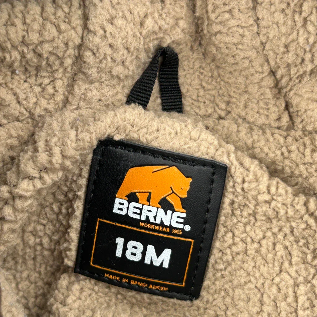 Age 18 Months Berne Jacket - 2XS Brown Cotton - Image 3