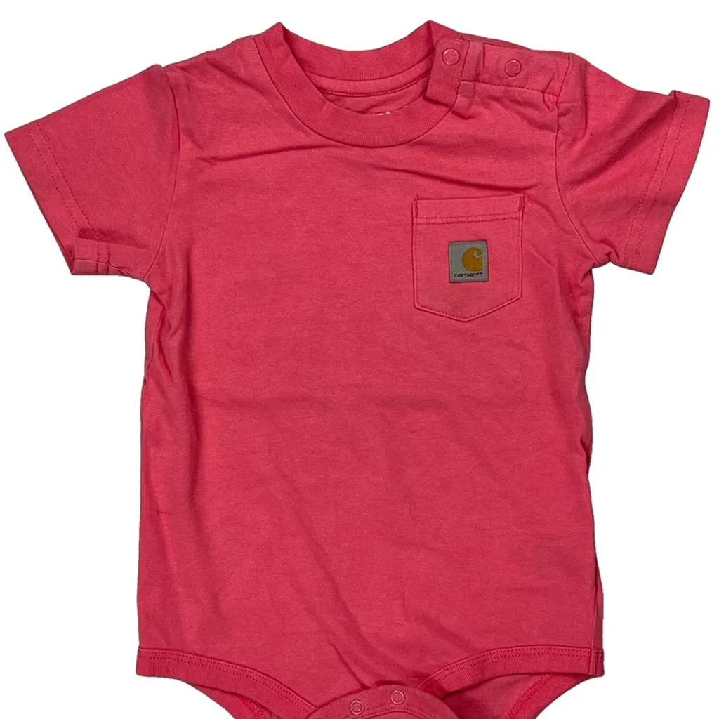 Age 18 Months Carhartt Bodysuit - 3XS Red Cotton - Image 5