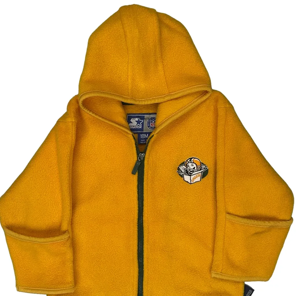 Age 18 Months Green Bay Packers Starter Hoodie - 2XS Yellow Polyester - Image 4