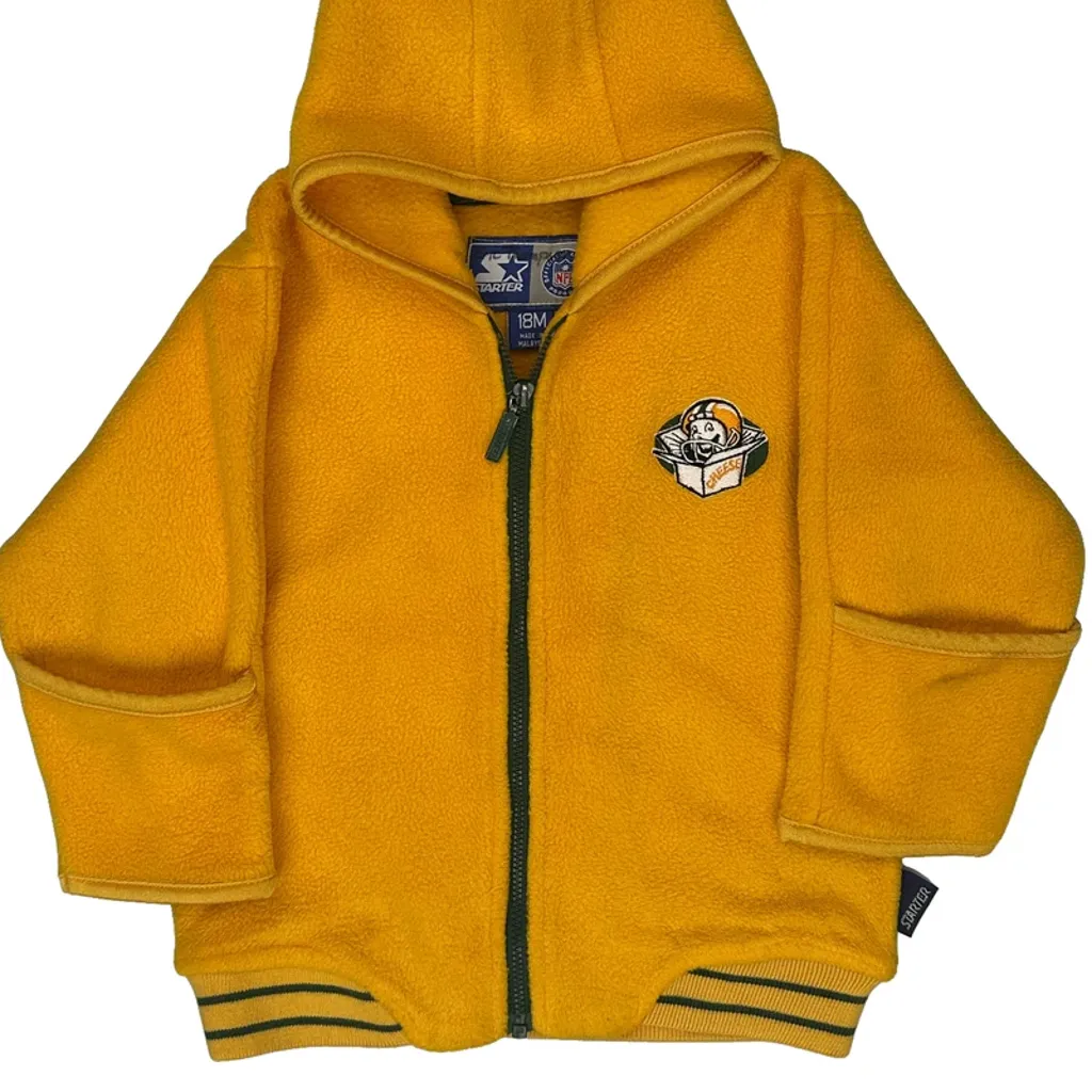 Age 18 Months Green Bay Packers Starter Hoodie - 2XS Yellow Polyester - Image 5