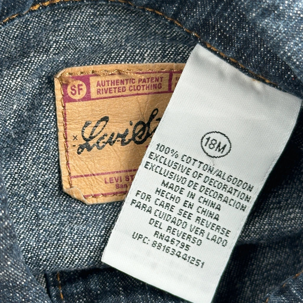 Age 18 Months Levis Denim Jacket - 2XS Blue Cotton - Image 3