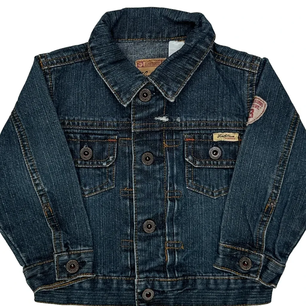 Age 18 Months Levis Denim Jacket - 2XS Blue Cotton - Image 4