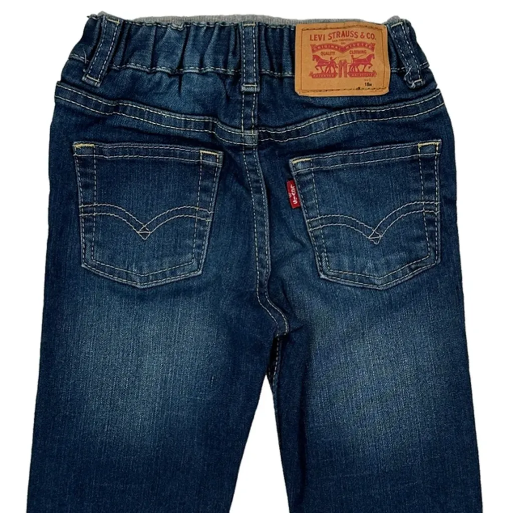 Age 18 Months Levis Jeans - 3XS Blue Cotton - Image 4