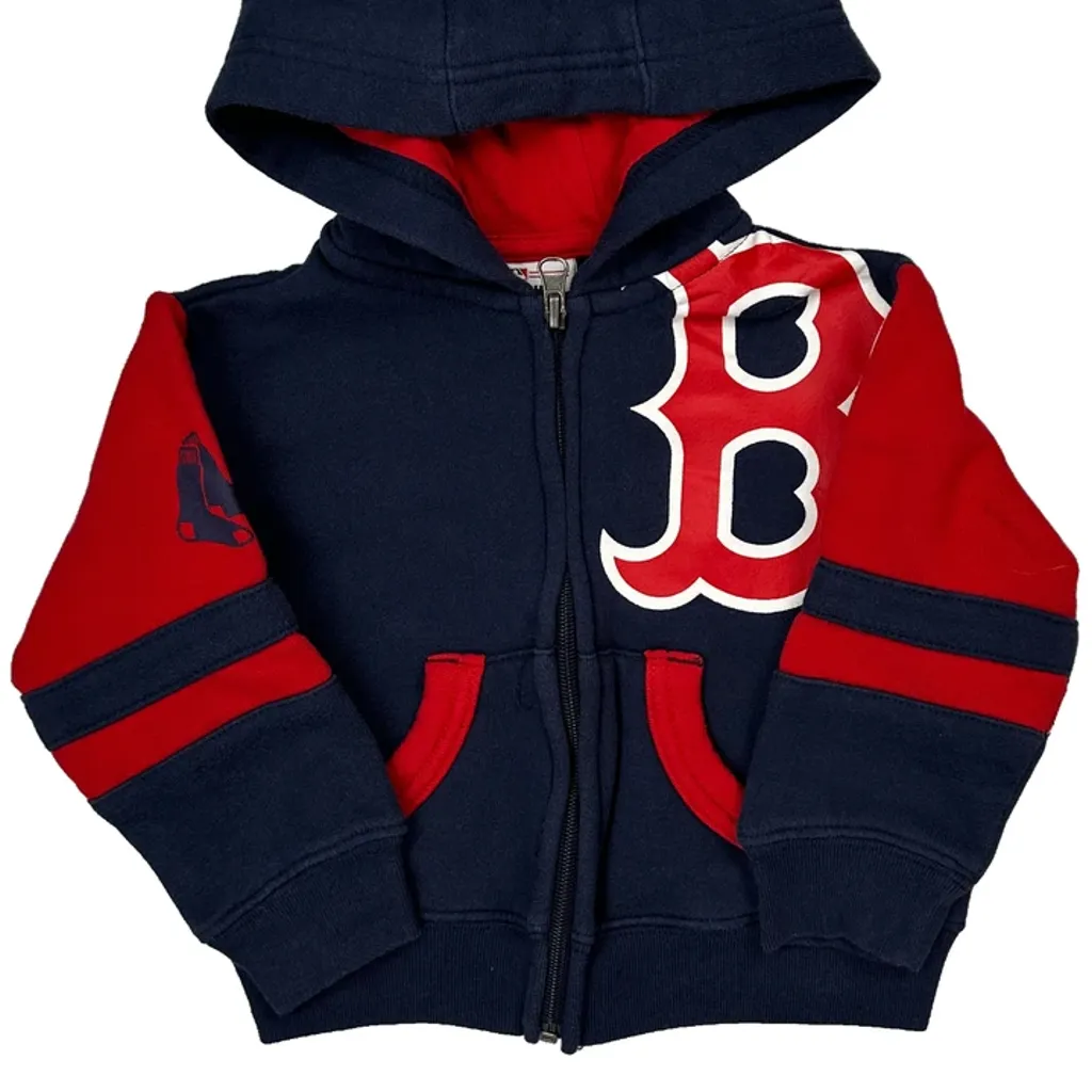 Age 18 Months Mlb Boston Red Sox Hoodie - 3XS Navy Cotton Blend - Image 4