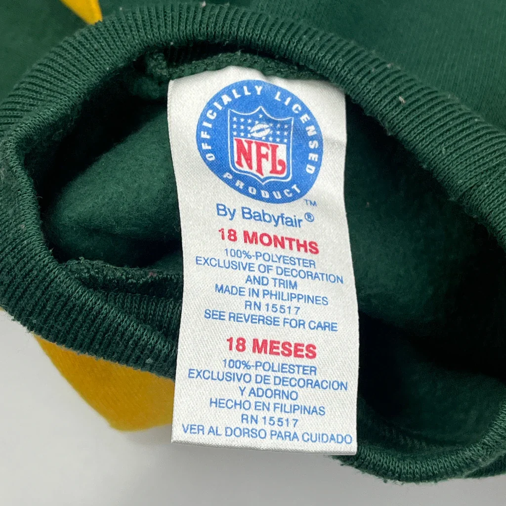 Age 18 Months Nfl Green Bay Packers Sweatshirt - 3XS Green Polyester - Image 3