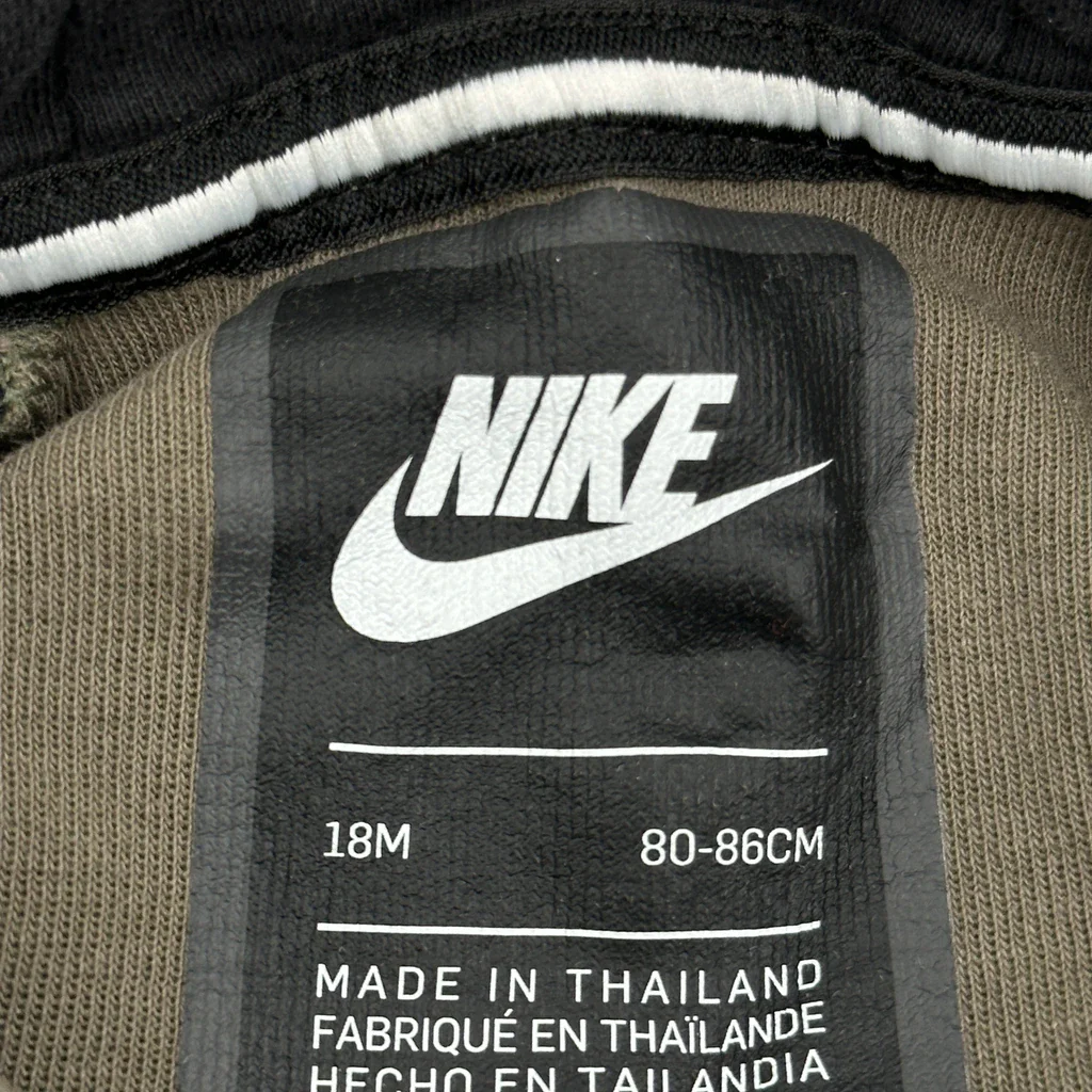 Age 18 Months Nike Hoodie - 2XS Green Cotton - Image 3