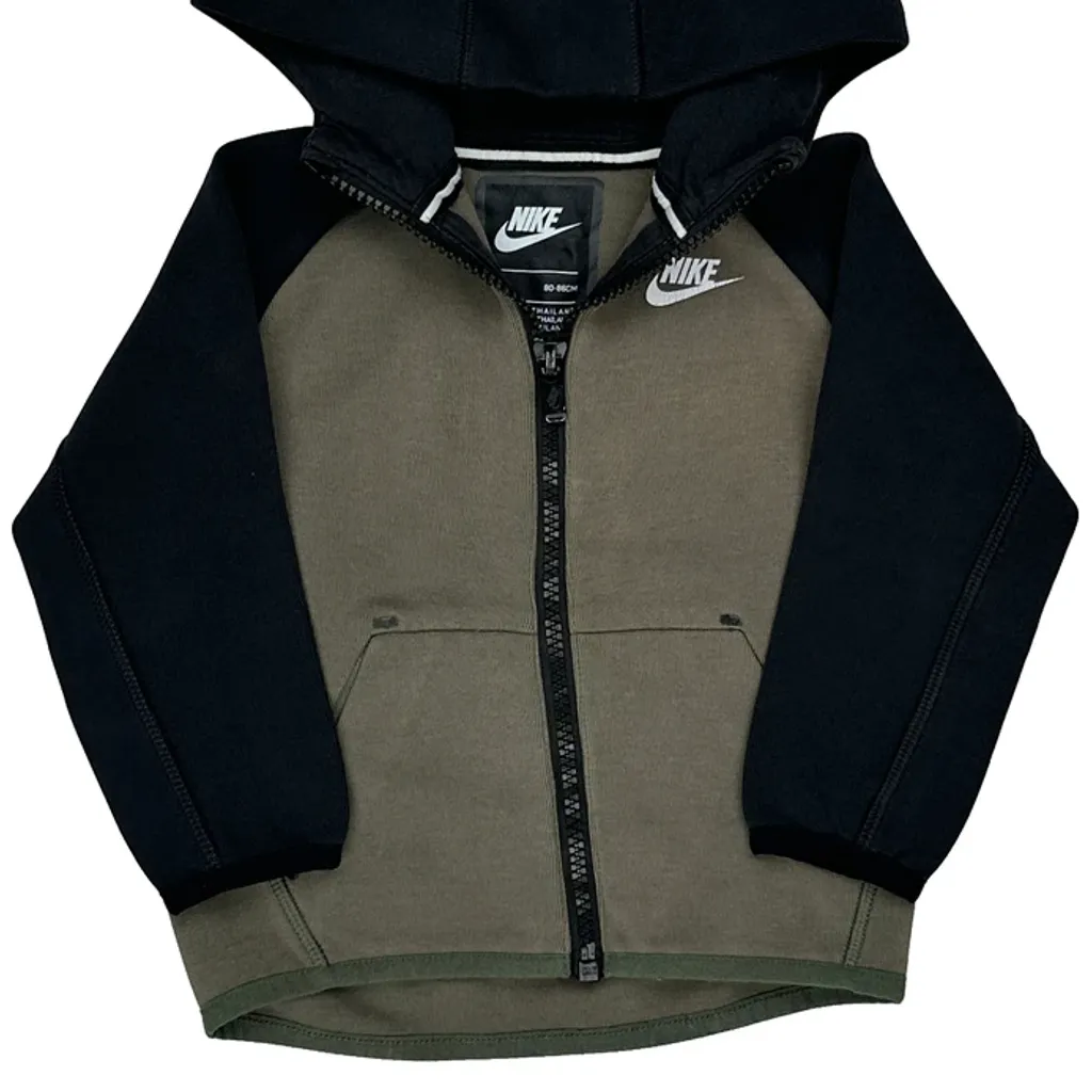 Age 18 Months Nike Hoodie - 2XS Green Cotton - Image 4