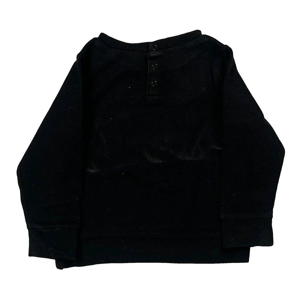 Age 18 Months Puma Long Sleeve T-Shirt - 3XS Black Cotton - Image 2