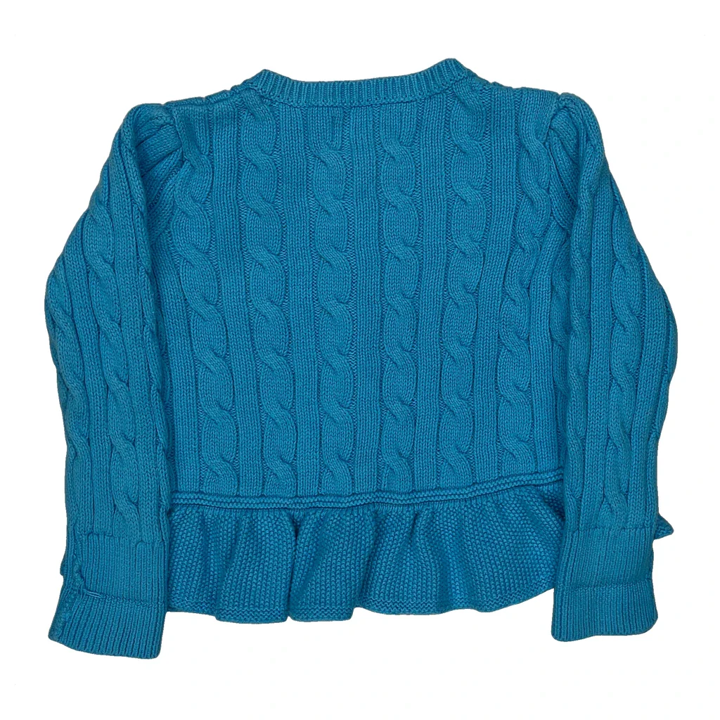Age 18 Months Ralph Lauren Cardigan - 2XS Blue Cotton - Image 2