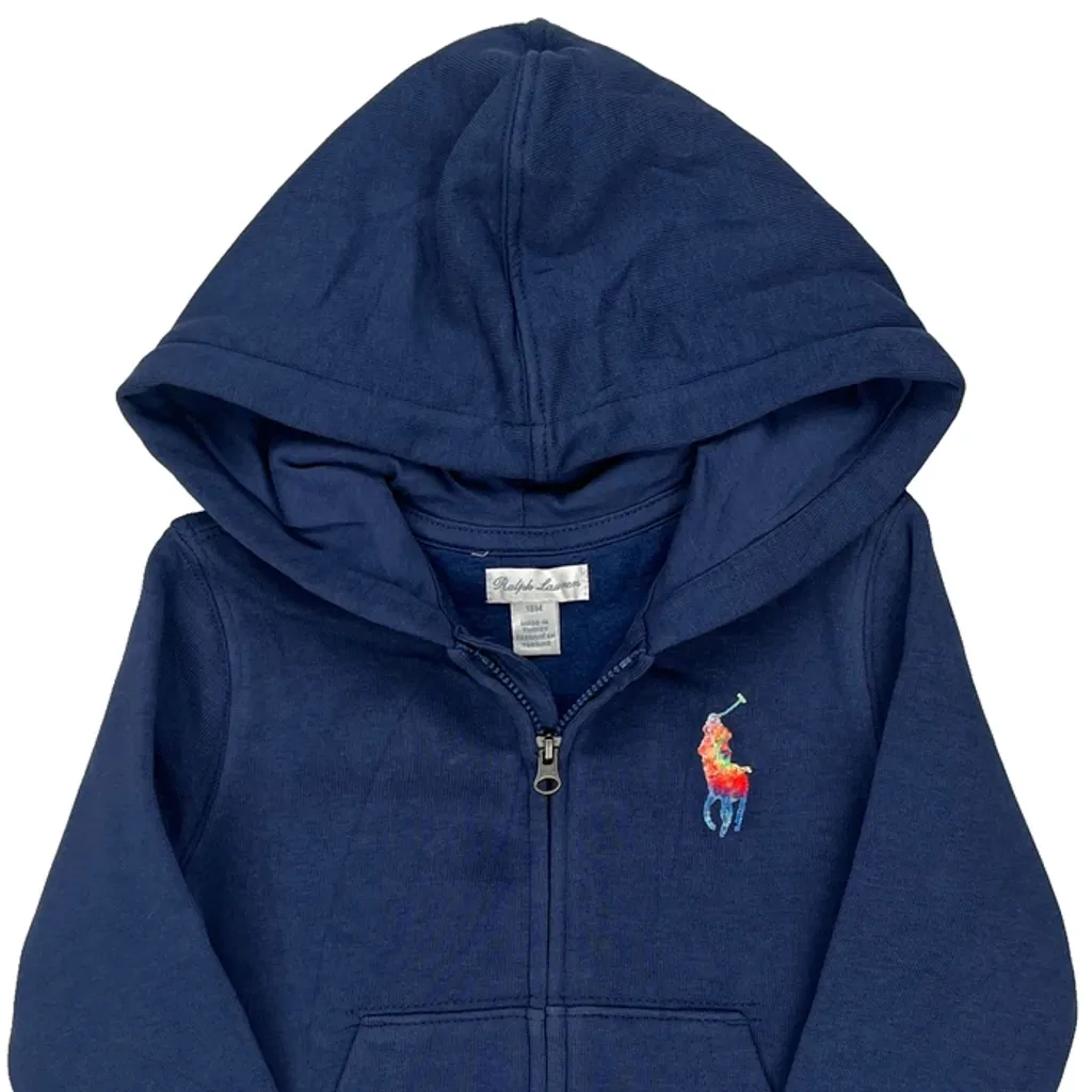 Age 18 Months Ralph Lauren Hoodie - 3XS Blue Cotton - Image 5