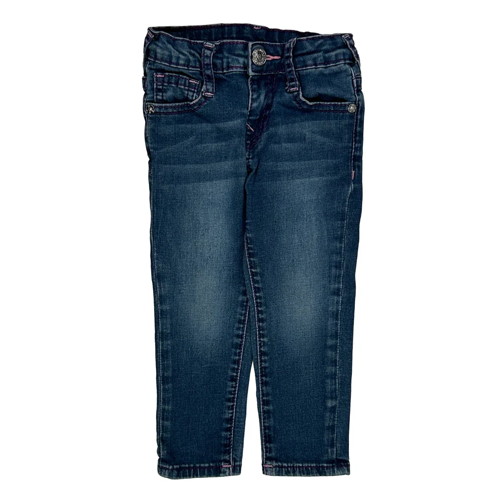 Age 18 Months True Religion Jeans - 2XS Blue Denim - Image 2