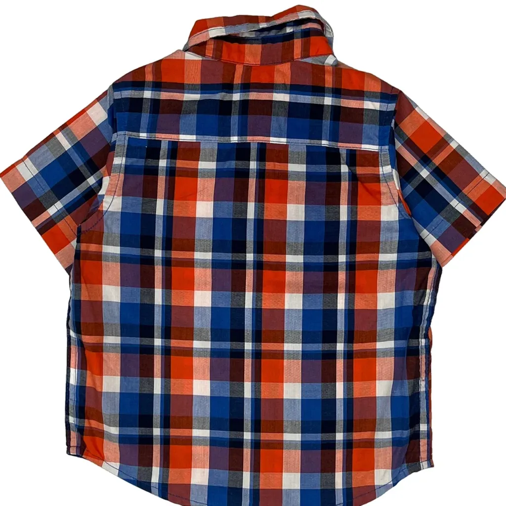 Age 18 Mos Wrangler Checked Short Sleeve Shirt - 2XS Multicoloured Cotton Blend - Image 6