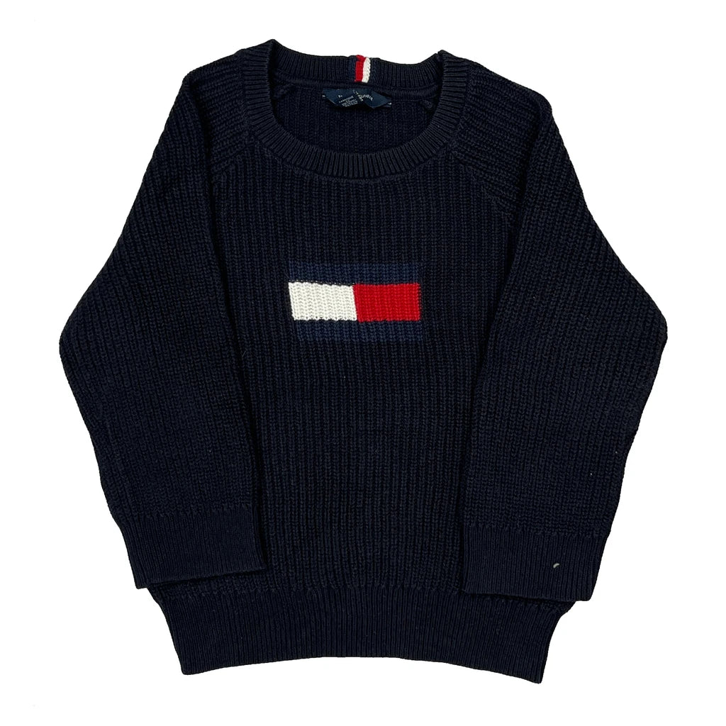 Age 2-3 Tommy Hilfiger Jumper - 2XS Navy Cotton