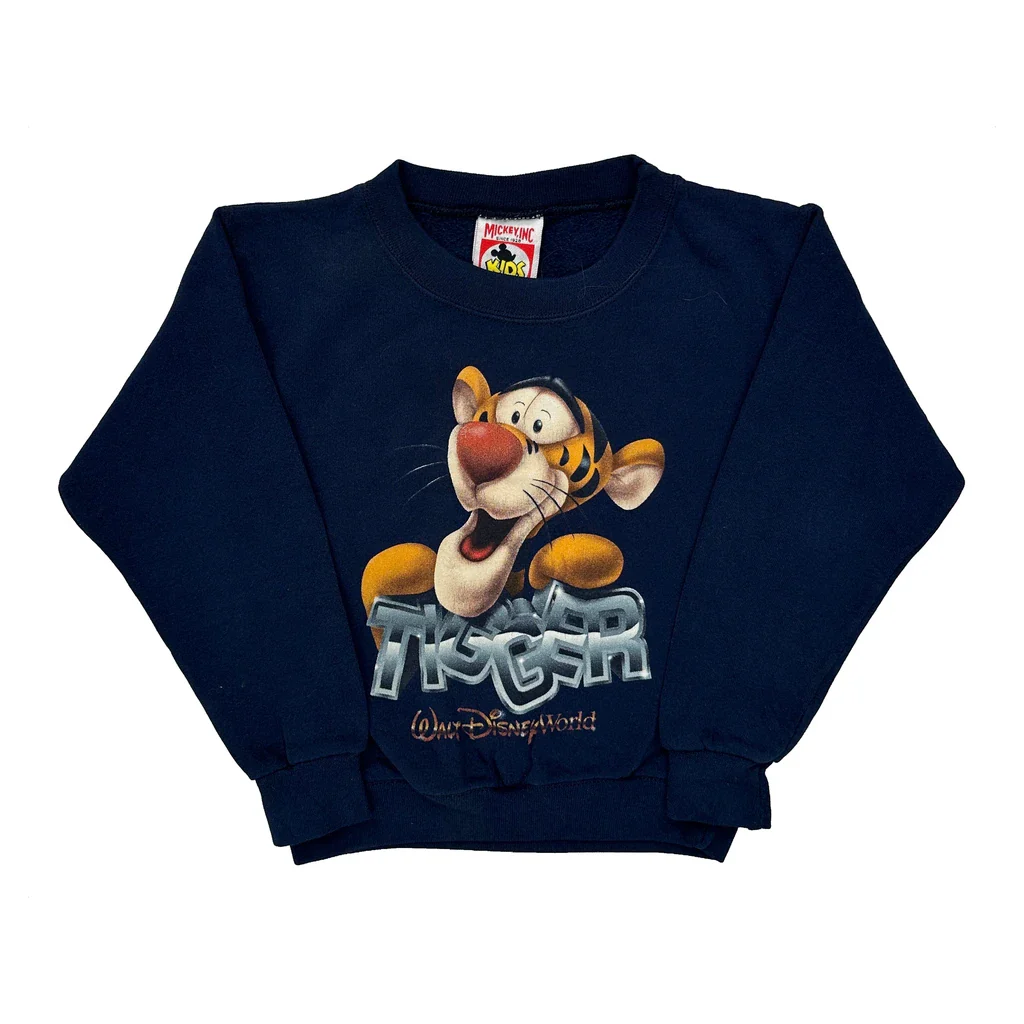 Age 2-4 Walt Disney World Mickey Inc Cartoon Sweatshirt - XS Navy Cotton