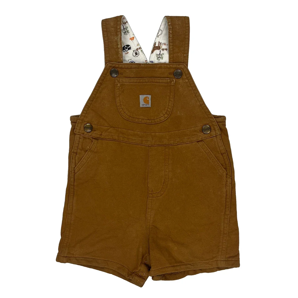 Age 2 Carhartt Overalls - 3XS Brown Cotton