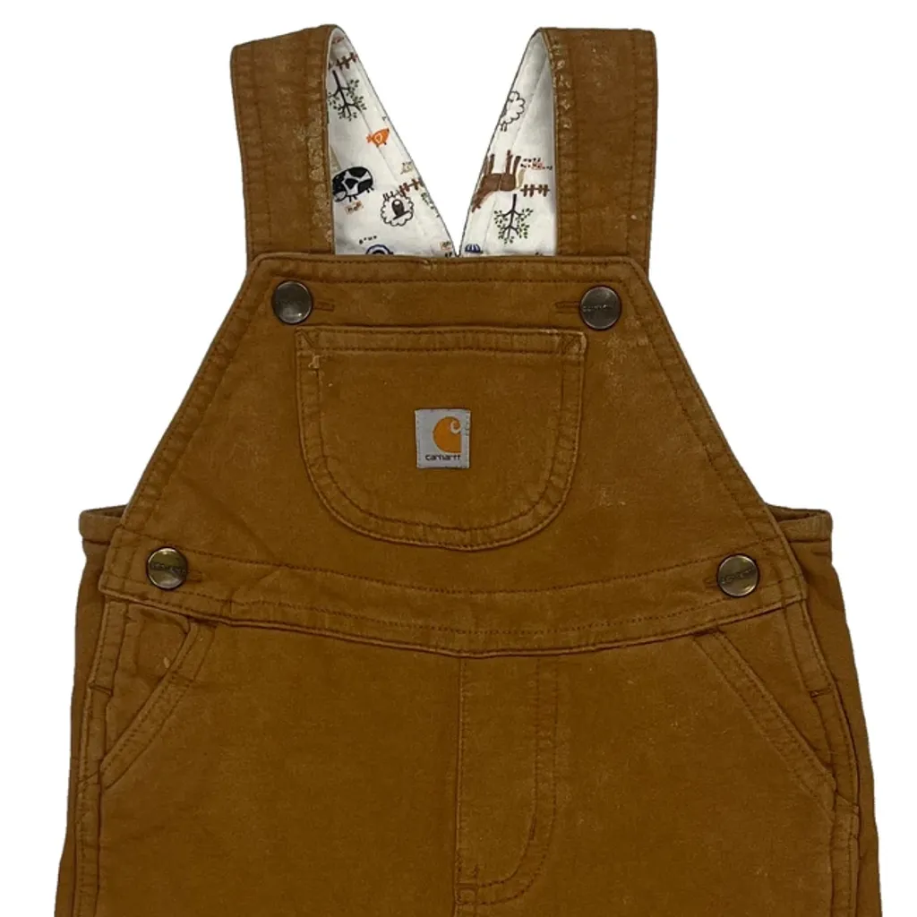 Age 2 Carhartt Overalls - 3XS Brown Cotton - Image 5