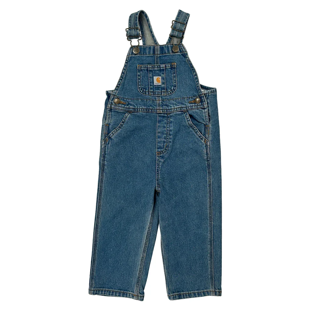 Age 2 Carhartt Overalls - 3XS Blue Cotton