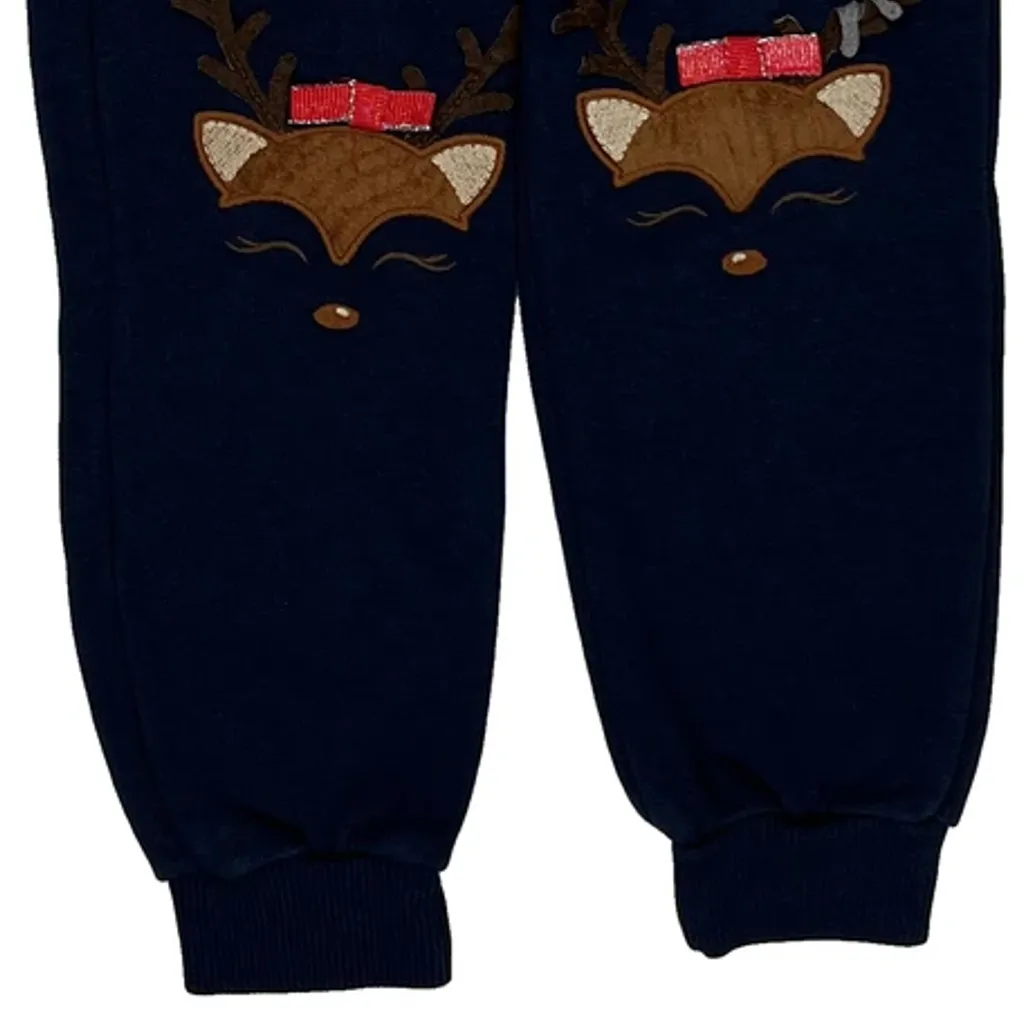 Age 2 Civil Christmas Joggers - 2XS Navy Cotton - Image 4
