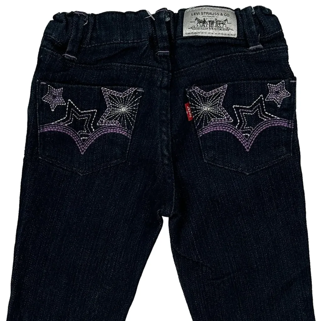 Age 2 Levis Jeans - 2XS Dark Wash Cotton - Image 5