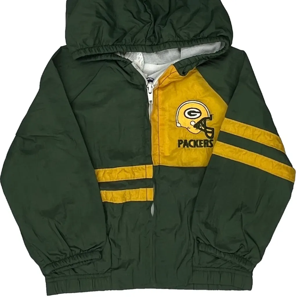 Age 2 Nfl Football Windbreaker - XS Green Nylon - Image 5