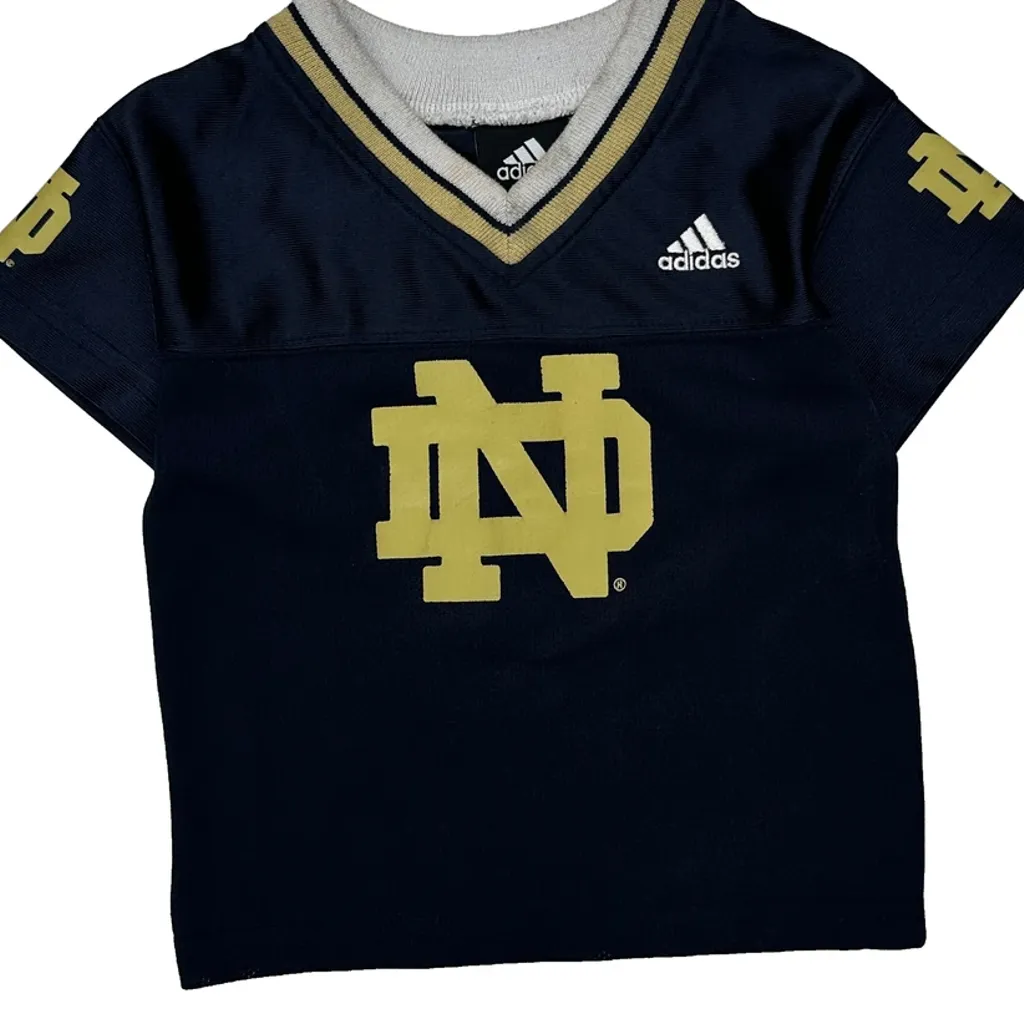 Age 2 Notre Dame Adidas College Jersey - XS Navy Polyester - Image 5