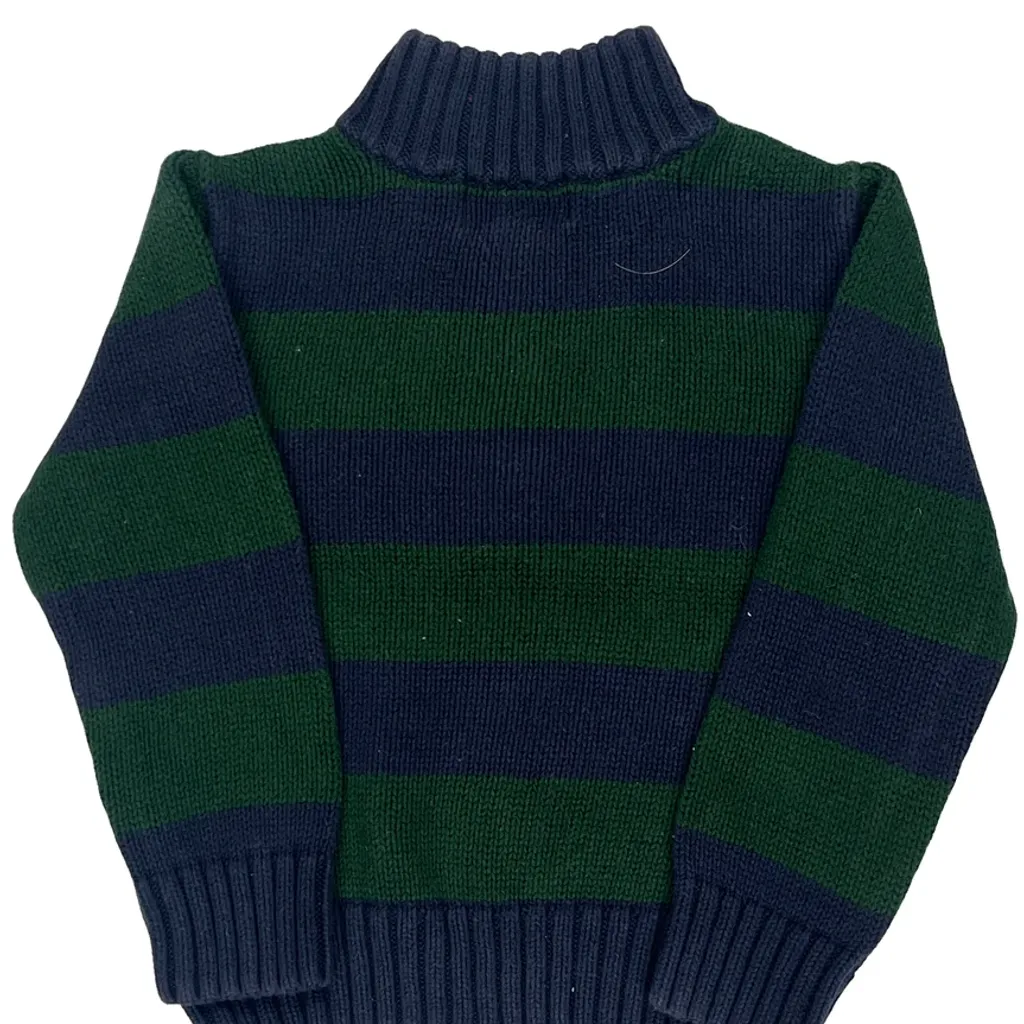 Age 2 Polo By Ralph Lauren Striped 1/4 Zip - 3XS Green Cotton - Image 7