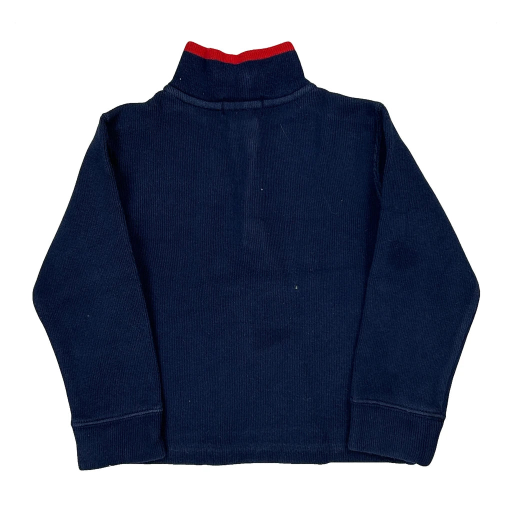 Age 2 Polo By Ralph Lauren 1/4 Zip - XS Navy Cotton - Image 2
