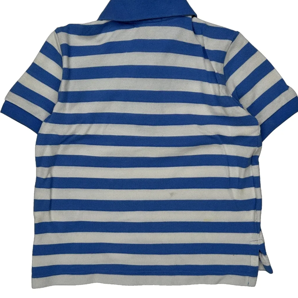 Age 2 Polo By Ralph Lauren Striped Polo Shirt - 2XS Blue Cotton - Image 6
