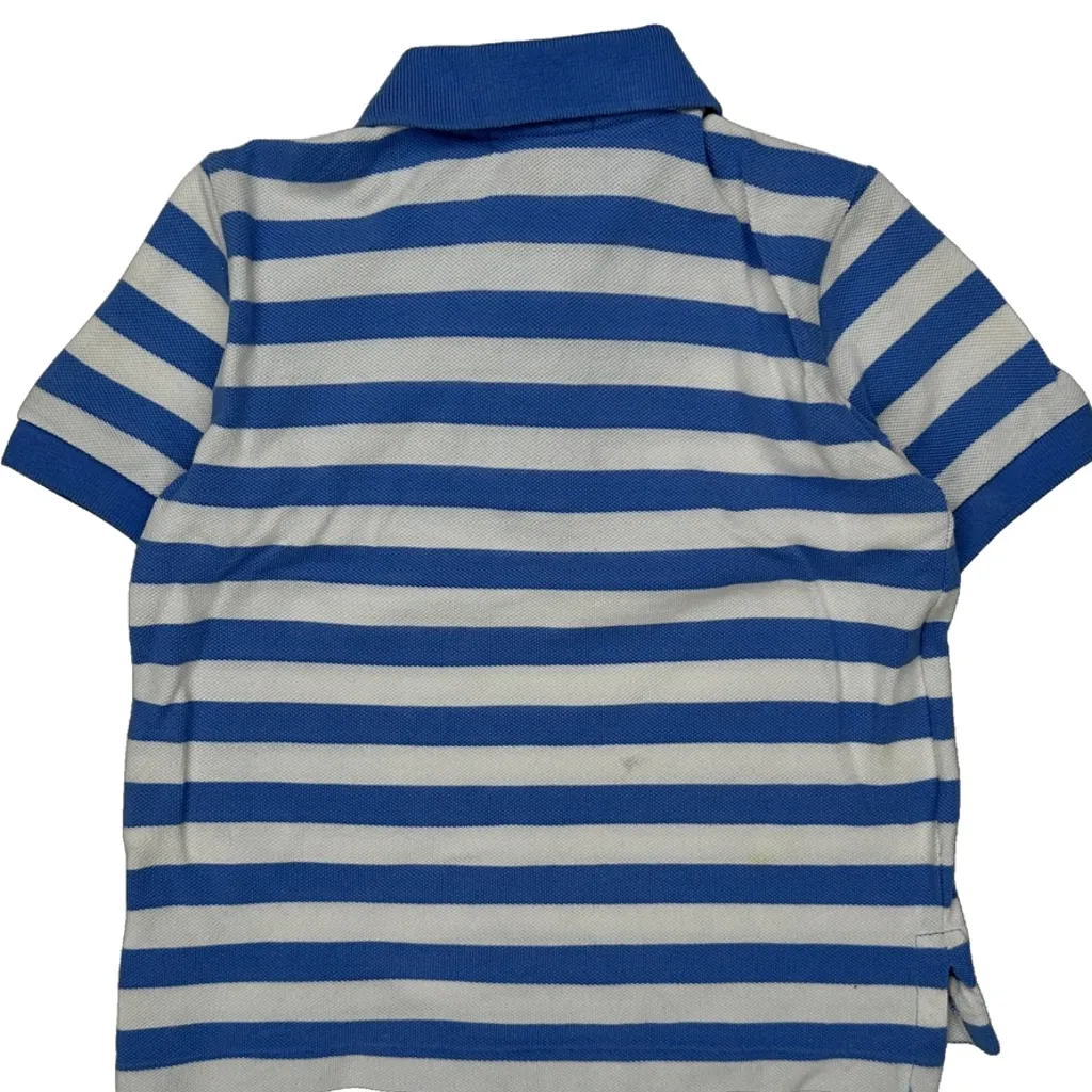 Age 2 Polo By Ralph Lauren Striped Polo Shirt - 2XS Blue Cotton - Image 7