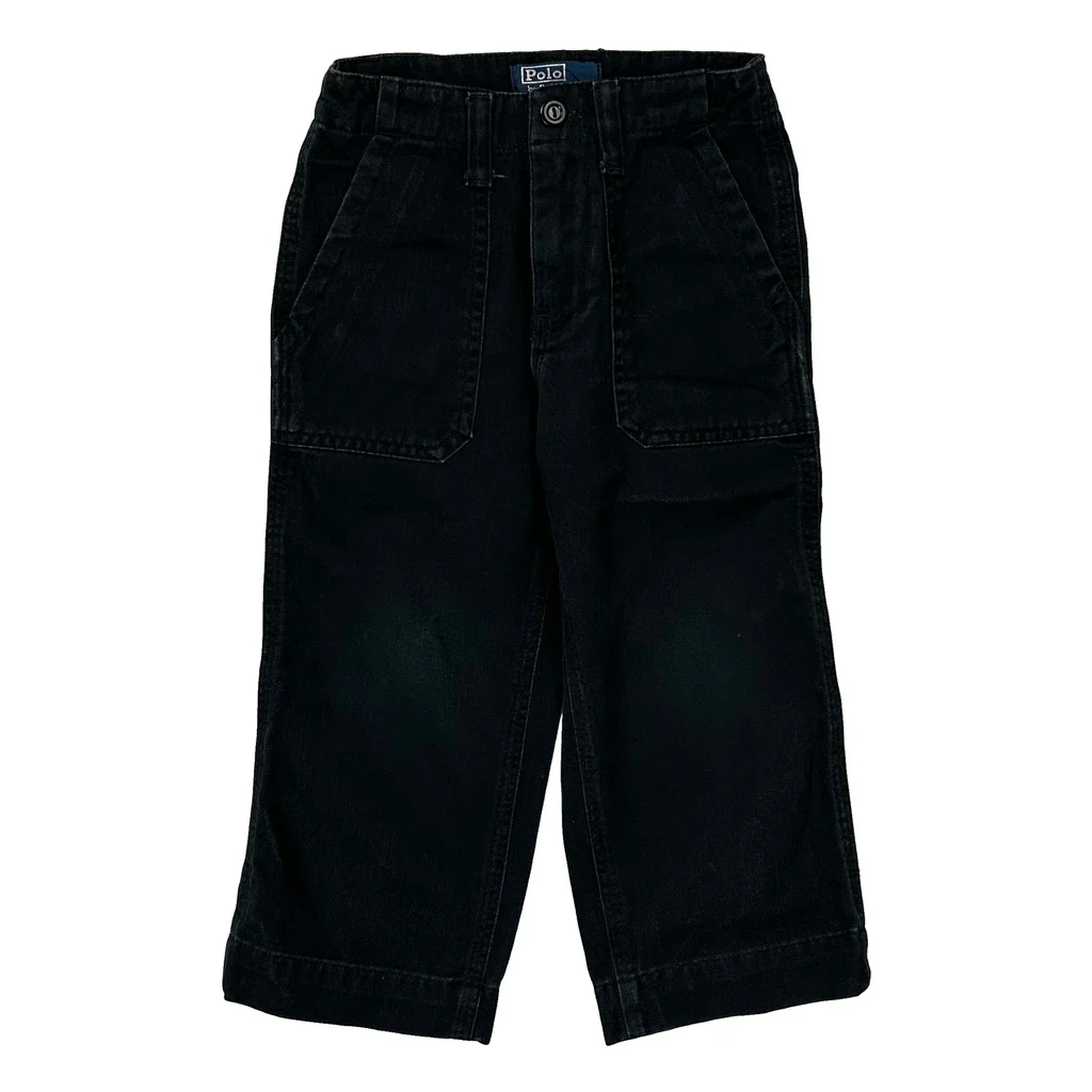 Age 2 Polo By Ralph Lauren Trousers - 2XS Black Cotton - Image 2