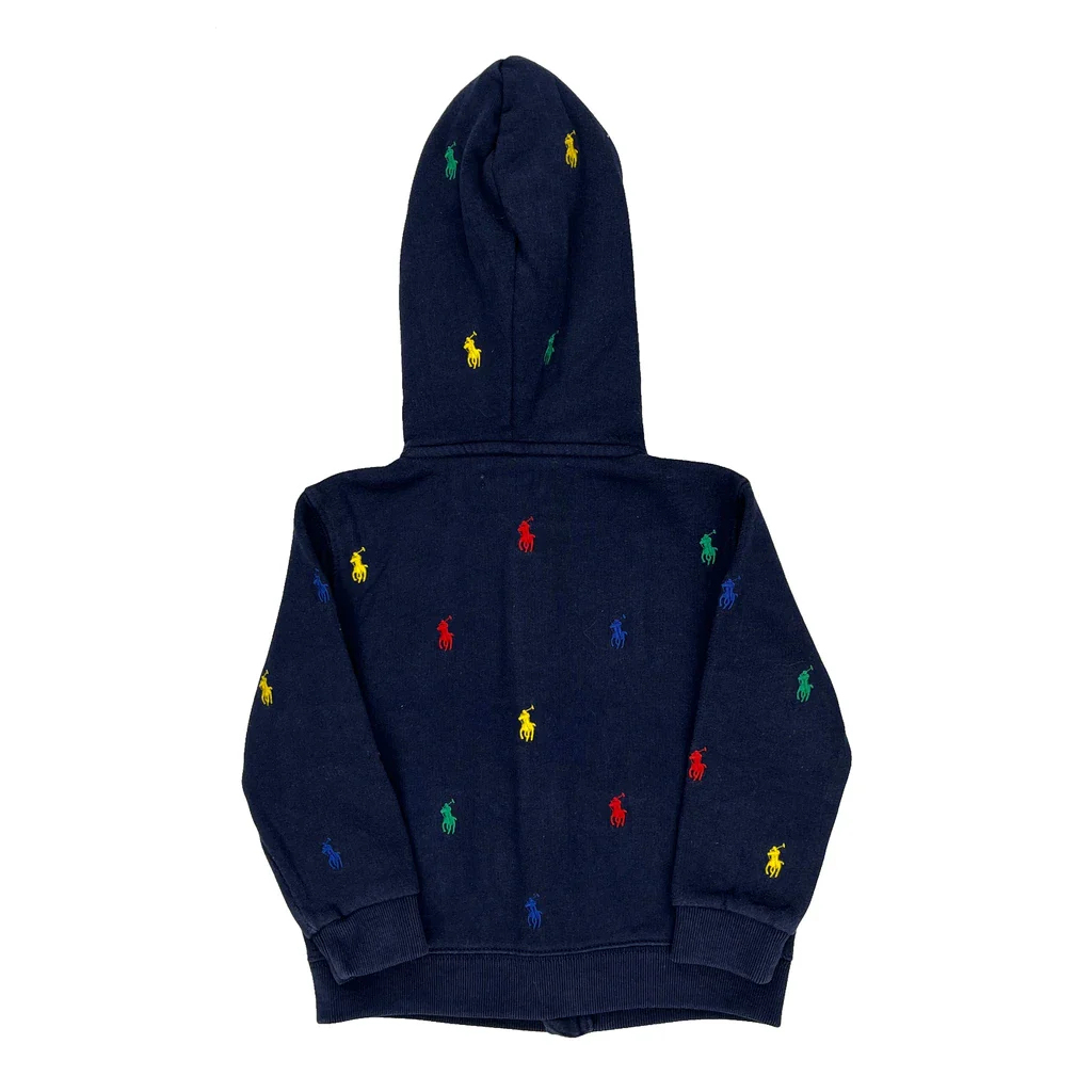 Age 2 Ralph Lauren Hoodie - 2XS Navy Cotton - Image 2