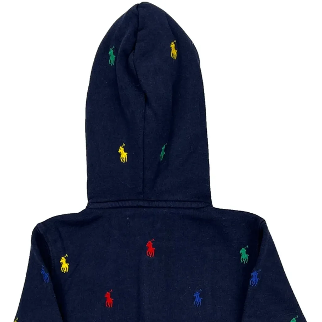 Age 2 Ralph Lauren Hoodie - 2XS Navy Cotton - Image 6