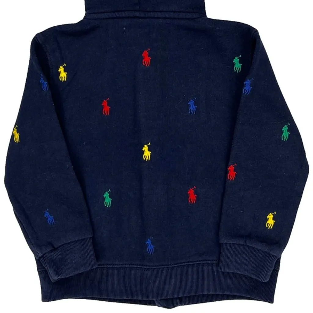 Age 2 Ralph Lauren Hoodie - 2XS Navy Cotton - Image 7